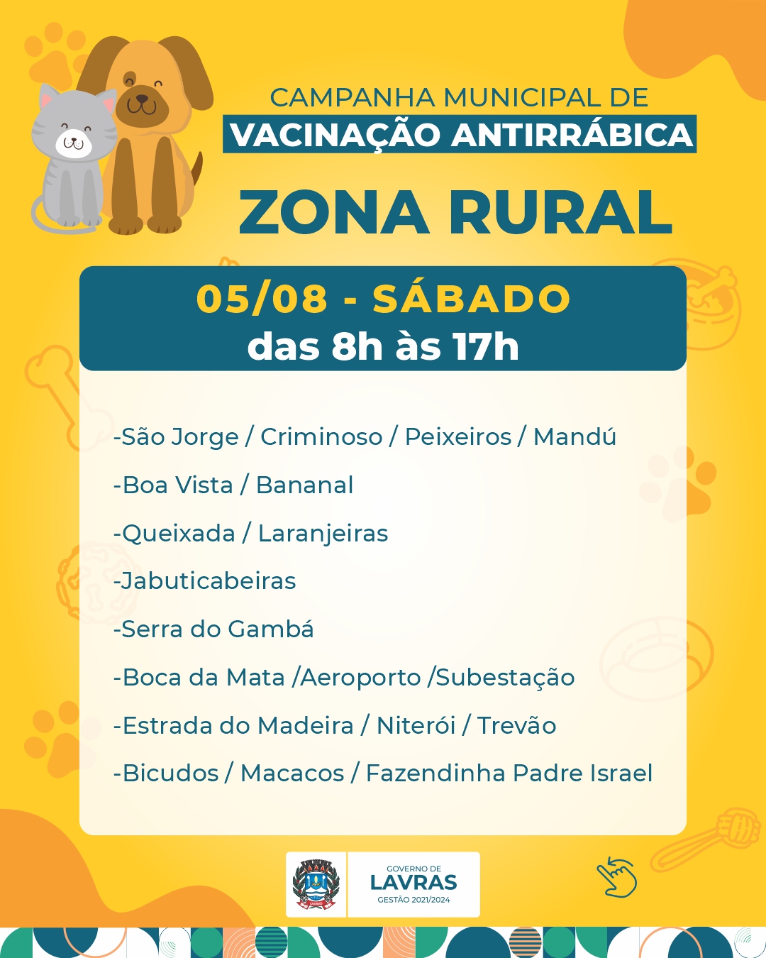 Vacinação antirrábica acontece em Brumadinho no mês de agosto